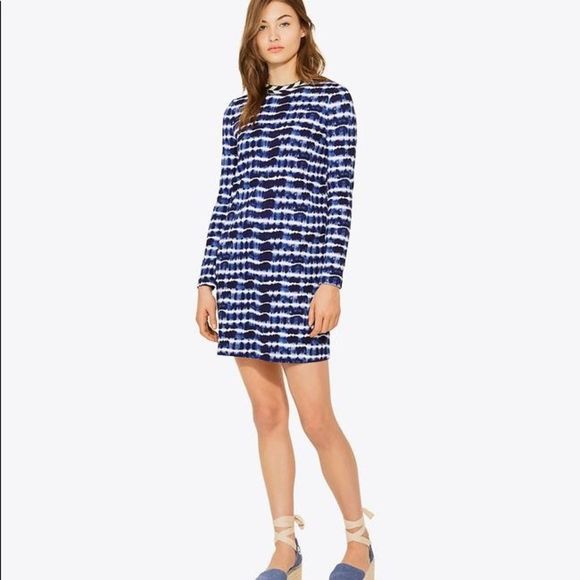 Tory Burch Hollie Dress Tie-Dye Casual Long Sleeve - Picture 1 of 5